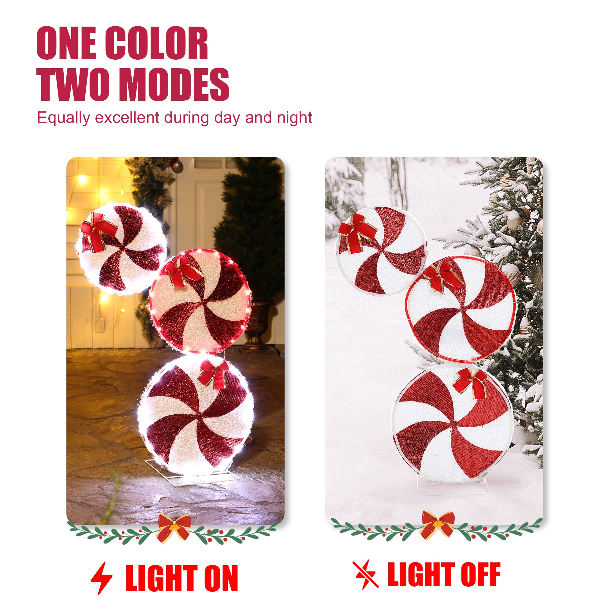 Peppermint Candy Lighted Holiday Decoration