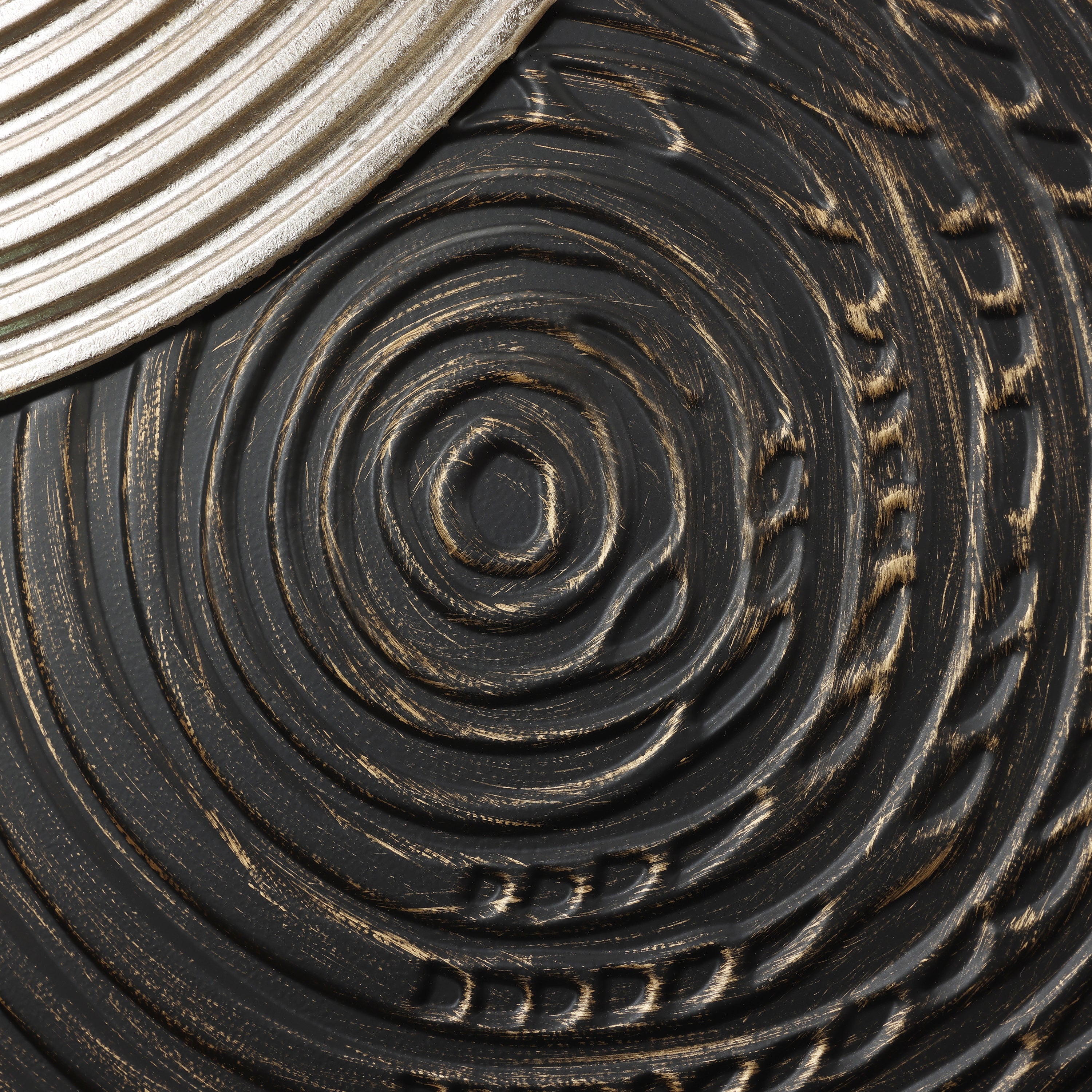 2-Pc Earth Tone Circles Abstract Rectangular Metal Wall Decor Set