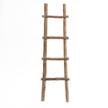 Solid Wood Natural 4-Rung 59-Inch Tall Blanket Ladder