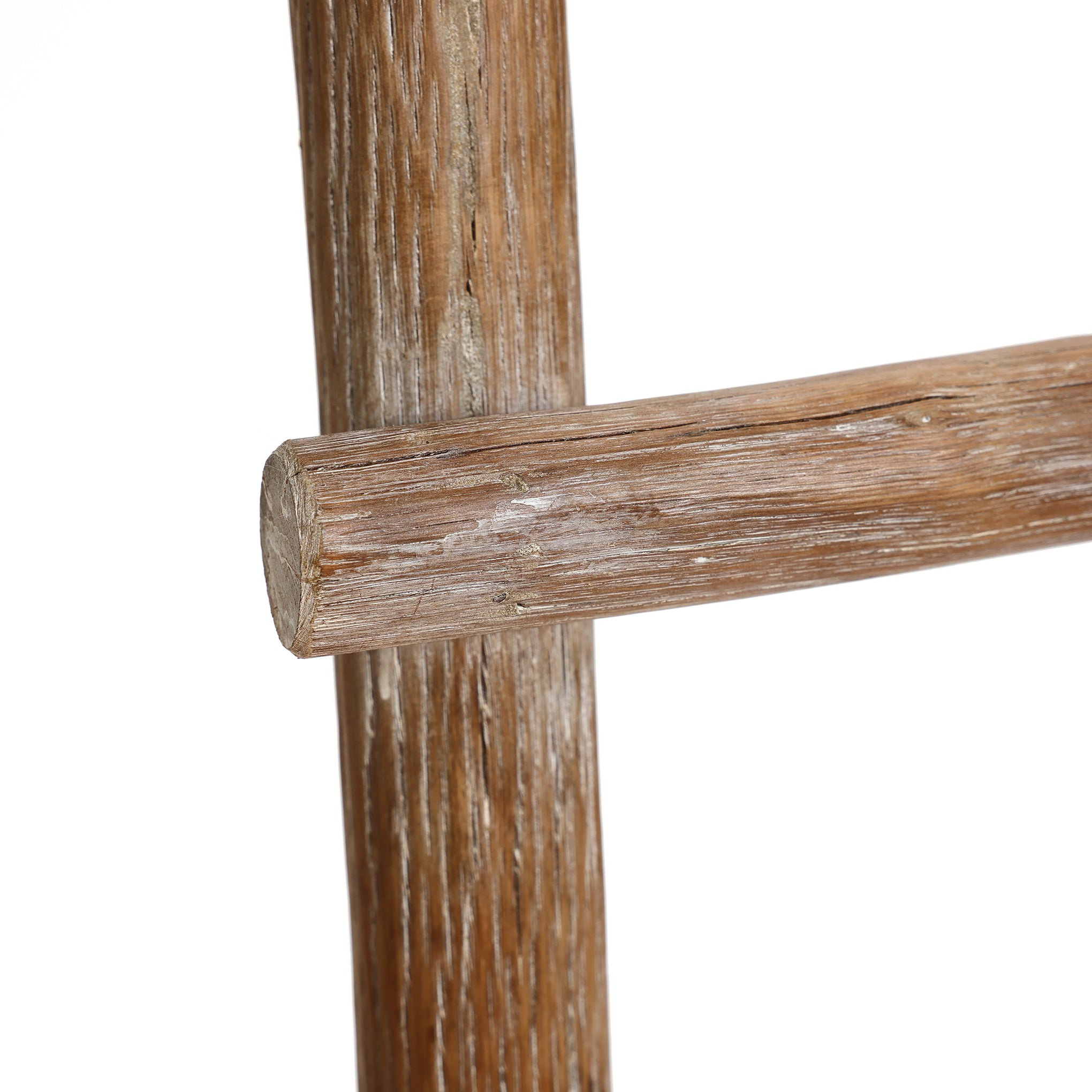 Solid Wood Natural 4-Rung 59-Inch Tall Blanket Ladder
