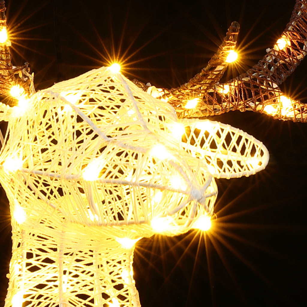 Deer Buck Head Outdoor Holiday Decoration with Lights and Timer