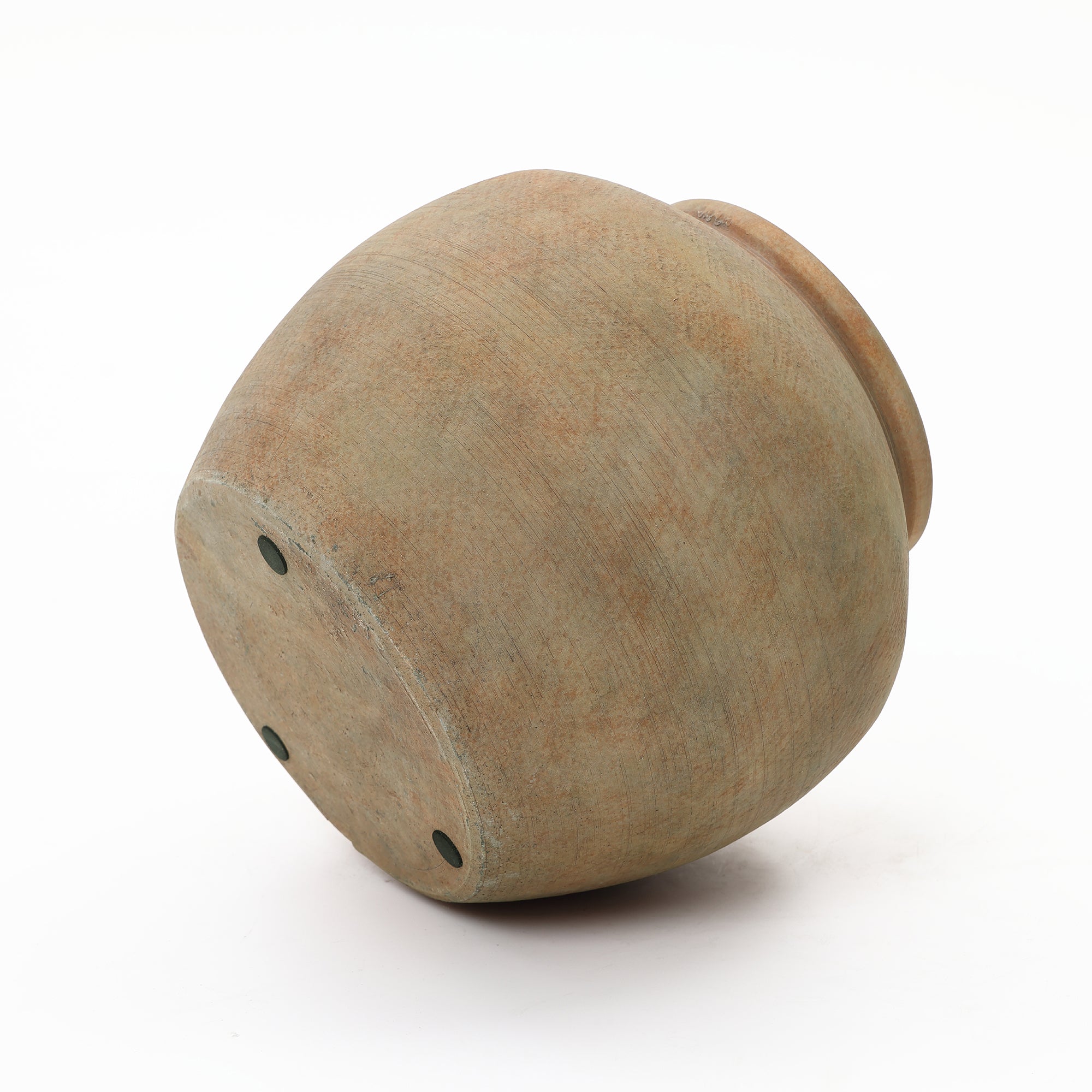 Terracotta 10" Round Vase with Natural Earth Tones