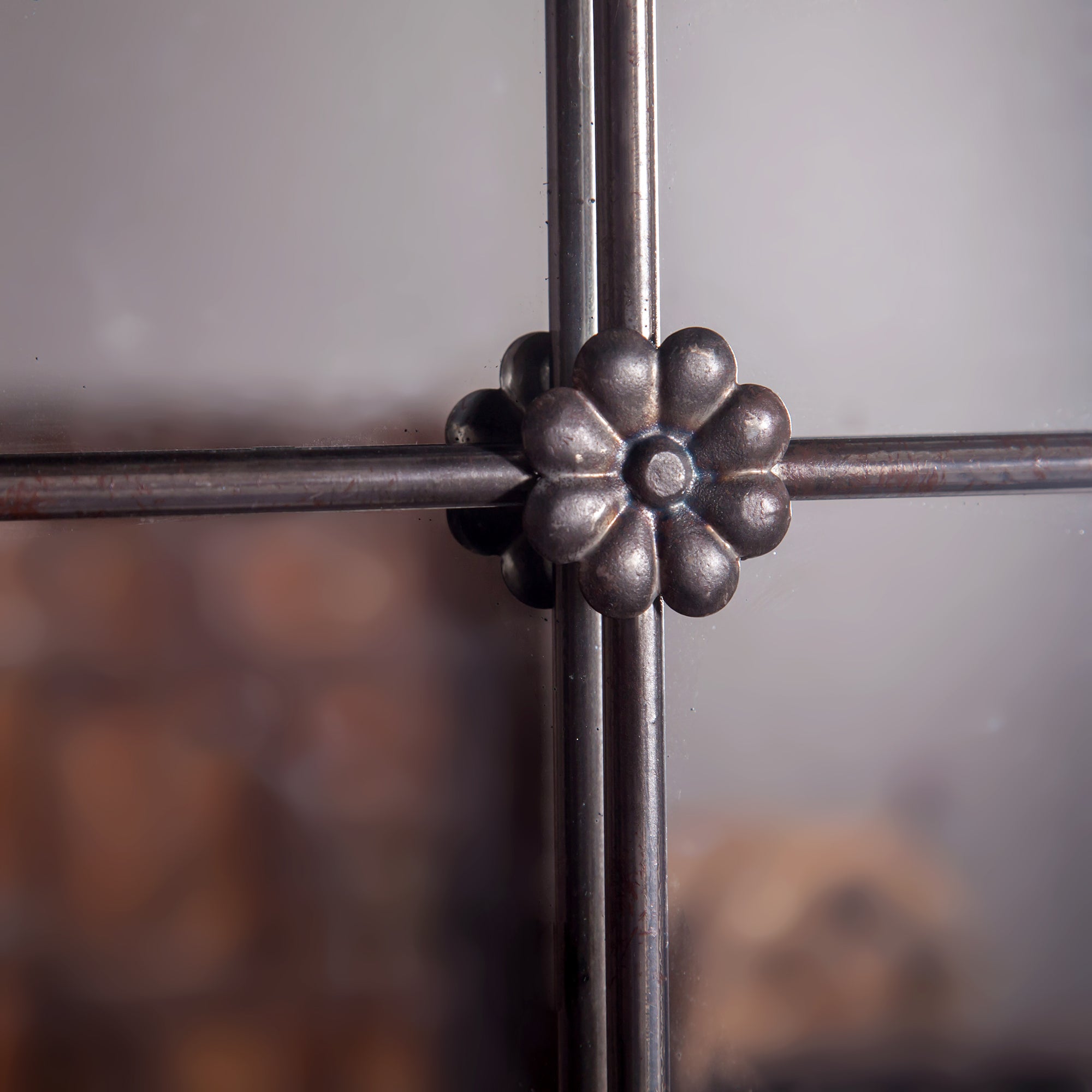 Metal Window Frame Wall Mirror