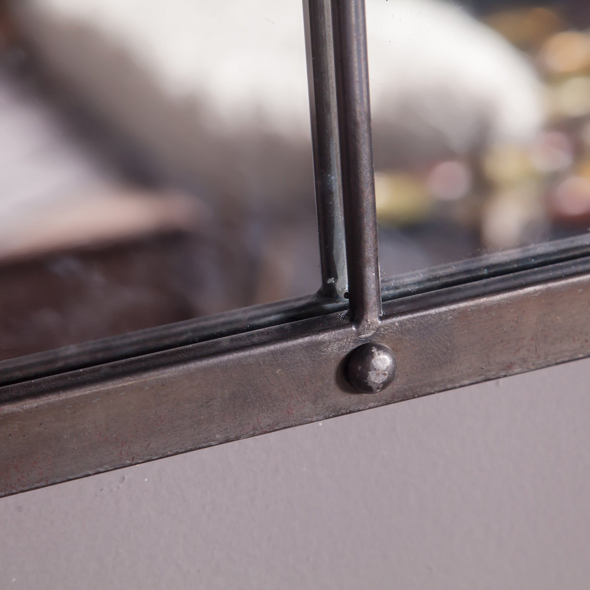Metal Window Frame Wall Mirror