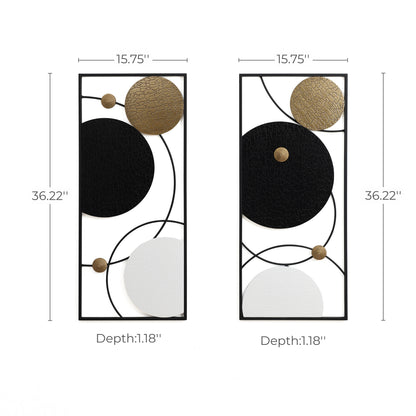 2-Piece Celestial Metal Wall Art Set, 36"
