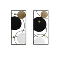 Langford Home 2Pcs Metal Wall Art, Modern Abstract Living Room Wall Decor