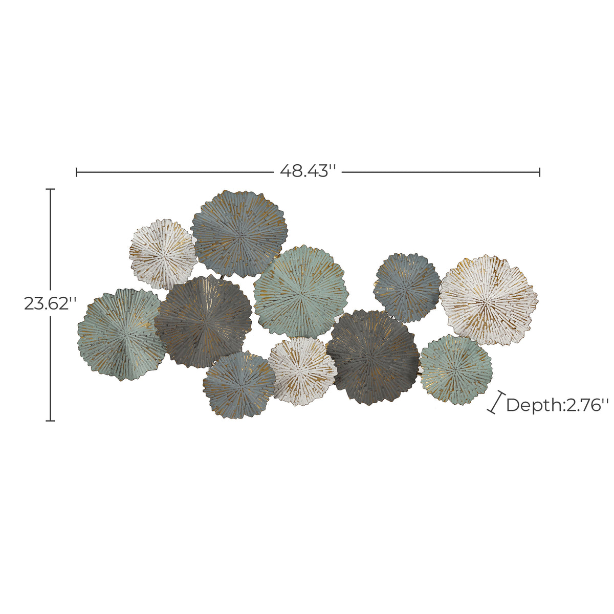 Abstract Lotus Metal Wall Art, 43"