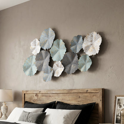 Abstract Lotus Metal Wall Art, 43"