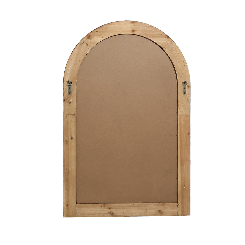 Langford Home 39"x26" Arched Wall Mirror, Beaded Window Farmhouse Mirror