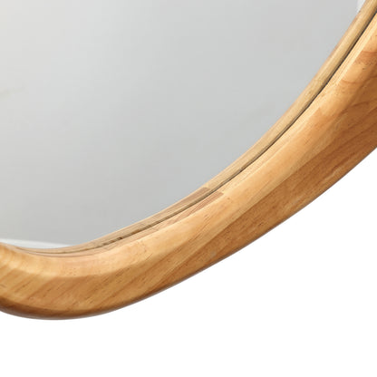 Wavy Freeform Wood Decorative Accent Wall Mirror, Pine, 31.5"