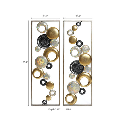2-Piece Orbis Metal Wall Art Set, 36"