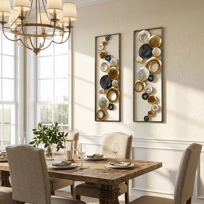 2-Piece Orbis Metal Wall Art Set, 36"