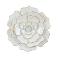 Bloom Metal Wall Art, White Gold, 25"