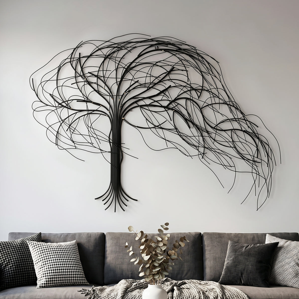 Windswept Tree Metal Wall Art, 58"