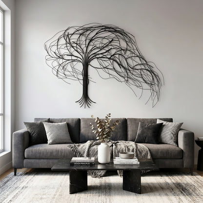 Windswept Tree Metal Wall Art, 58"