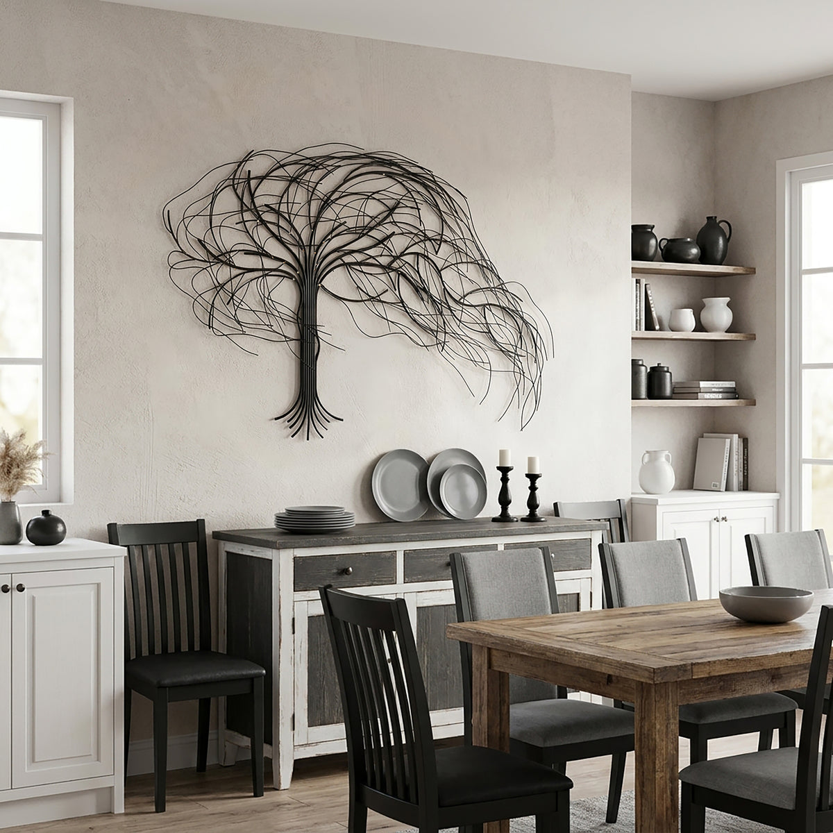 Windswept Tree Metal Wall Art, 58"