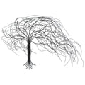 Large Wall Art, Abstract Windy Tree Metal Art Wall Decor