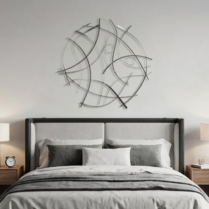 Abstract Sweep Metal Wall Art, 36"