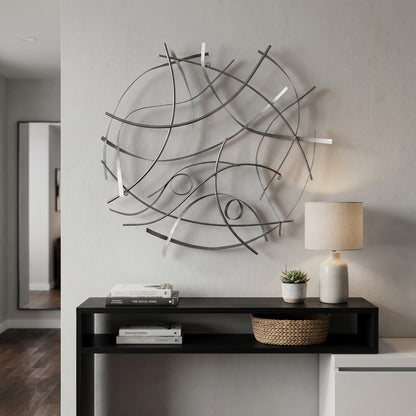 Abstract Sweep Metal Wall Art, 36"