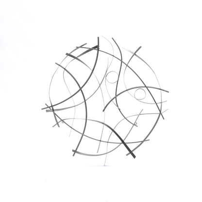 Abstract Sweep Metal Wall Art, 36"