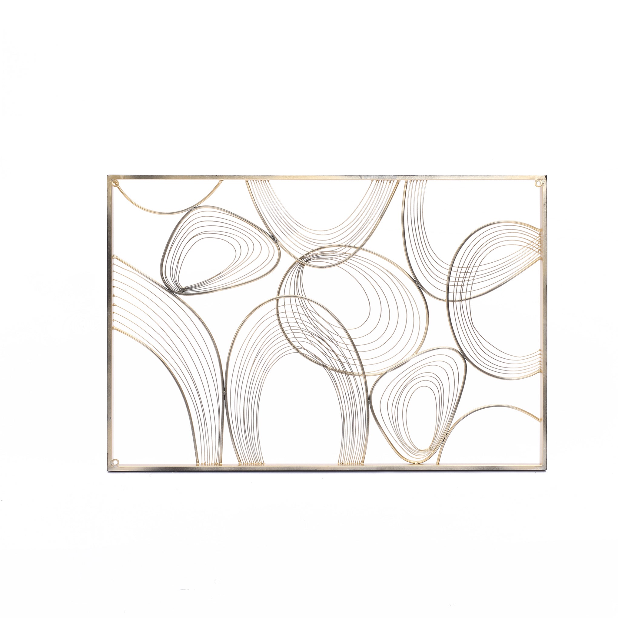 36" Large Abstract Wall Art, Gold Metal Art Wall Decor