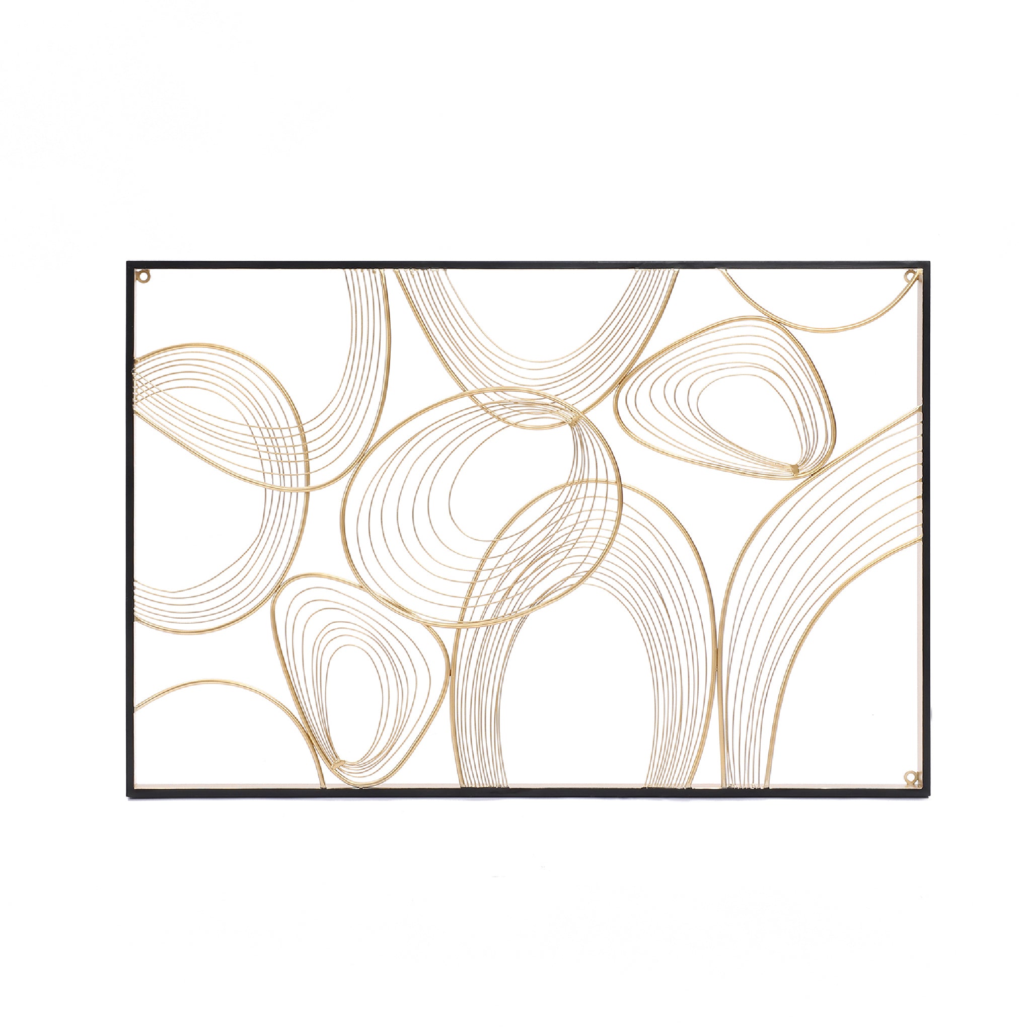 36" Large Abstract Wall Art, Gold Metal Art Wall Decor