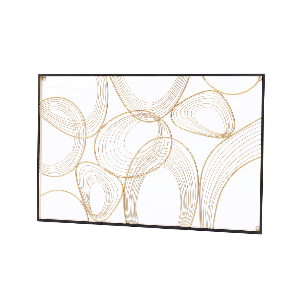 36" Large Abstract Wall Art, Gold Metal Art Wall Decor