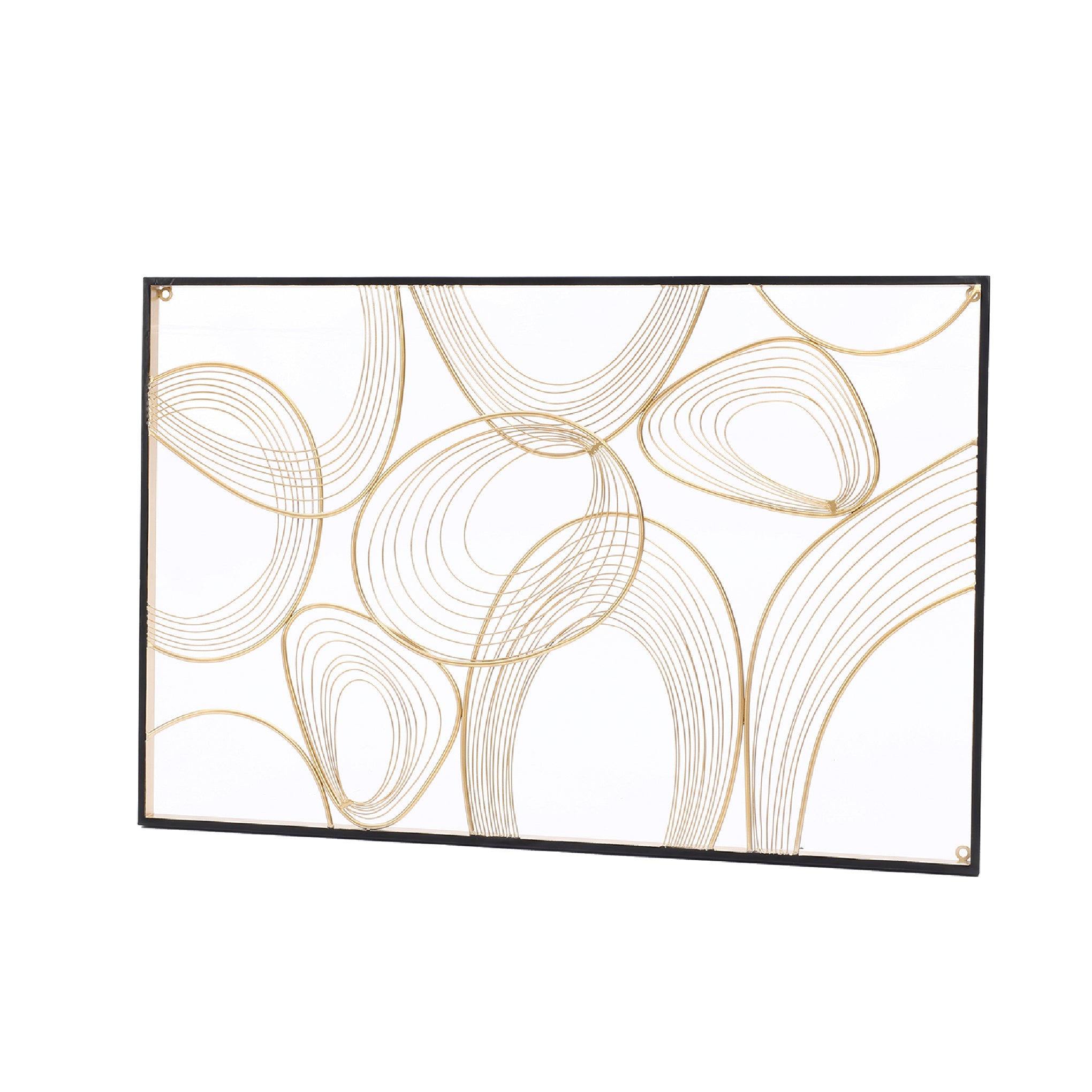 36" Large Abstract Wall Art, Gold Metal Art Wall Decor