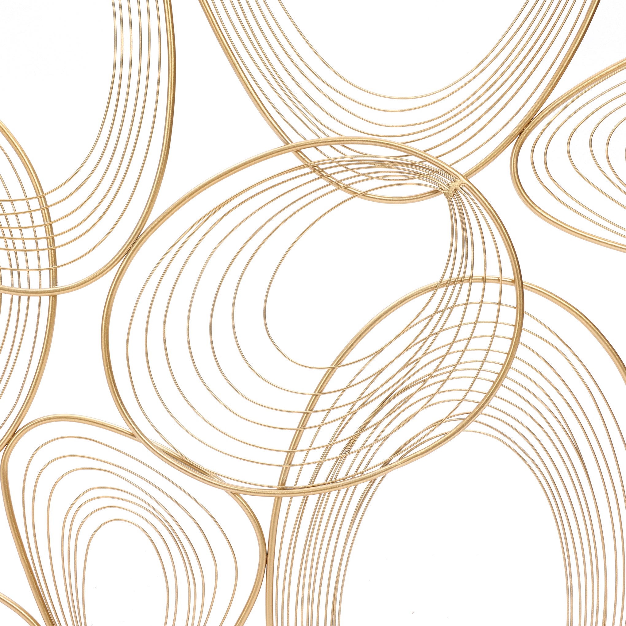 36" Large Abstract Wall Art, Gold Metal Art Wall Decor