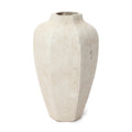 Geometric Ceramic Vase, Chalky Off White, 14"