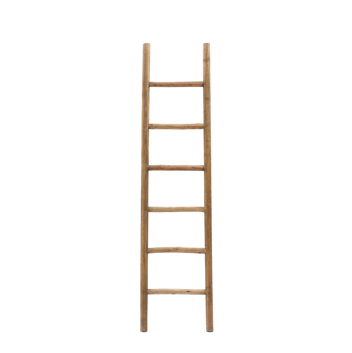 6-Tier Leaning Wood Blanket Towel Ladder Rack, Fir, 74"