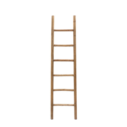 6-Tier Leaning Wood Blanket Towel Ladder Rack, Fir, 74"