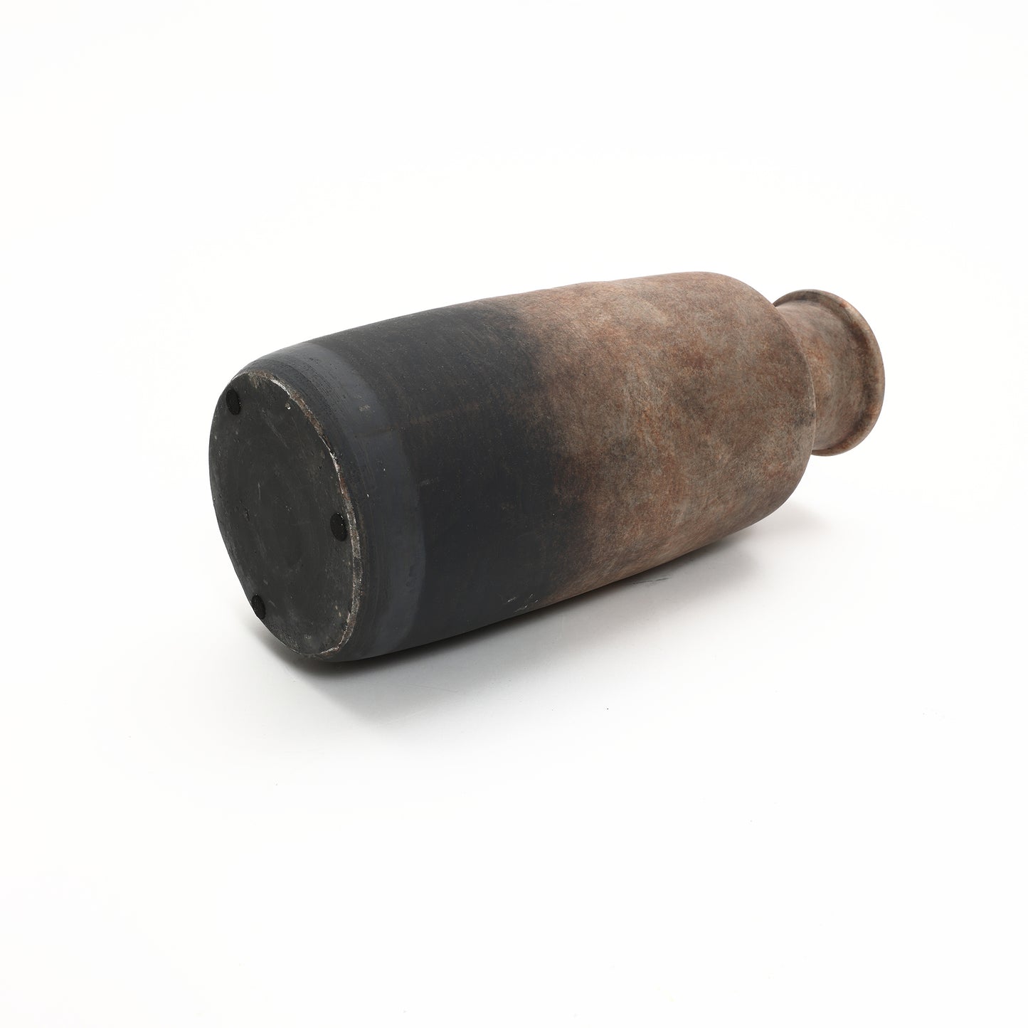 Tall Cylinder Terracotta Decorative Vase, Brown Ombre