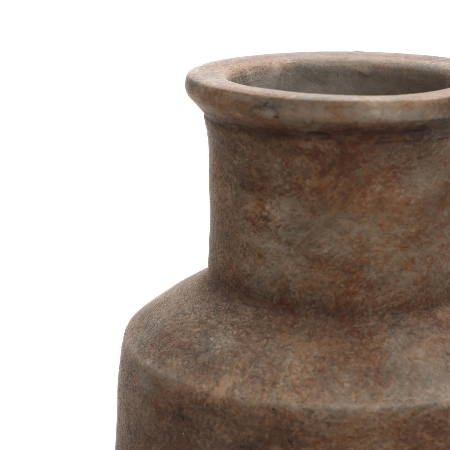 Tall Cylinder Terracotta Decorative Vase, Brown Ombre
