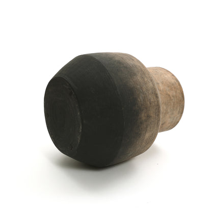 Round Bowl Terracotta Decorative Vase, Brown Ombre