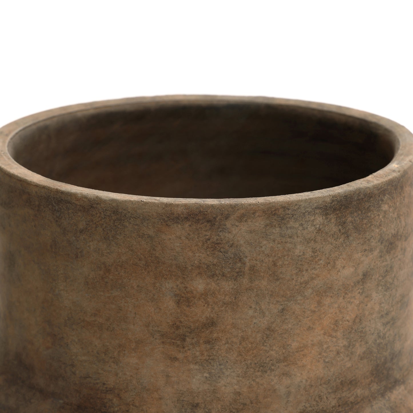 Round Bowl Terracotta Decorative Vase, Brown Ombre