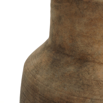 Round Bowl Terracotta Decorative Vase, Brown Ombre