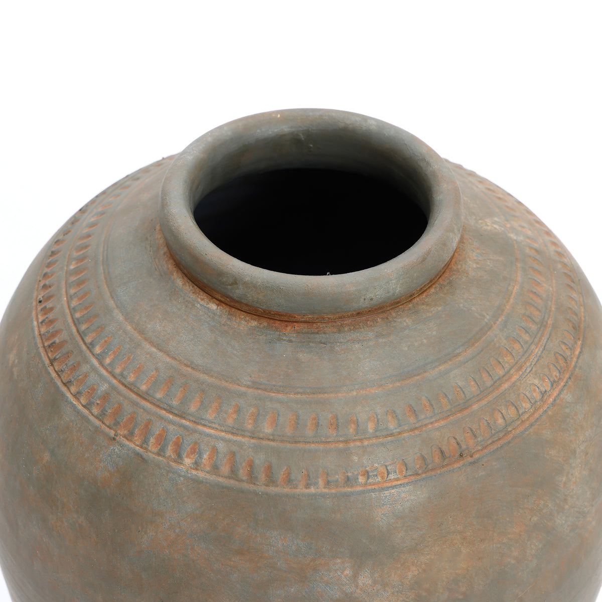 Tall Urn Terracotta Decor Vase, Rustic Brown, 15"
