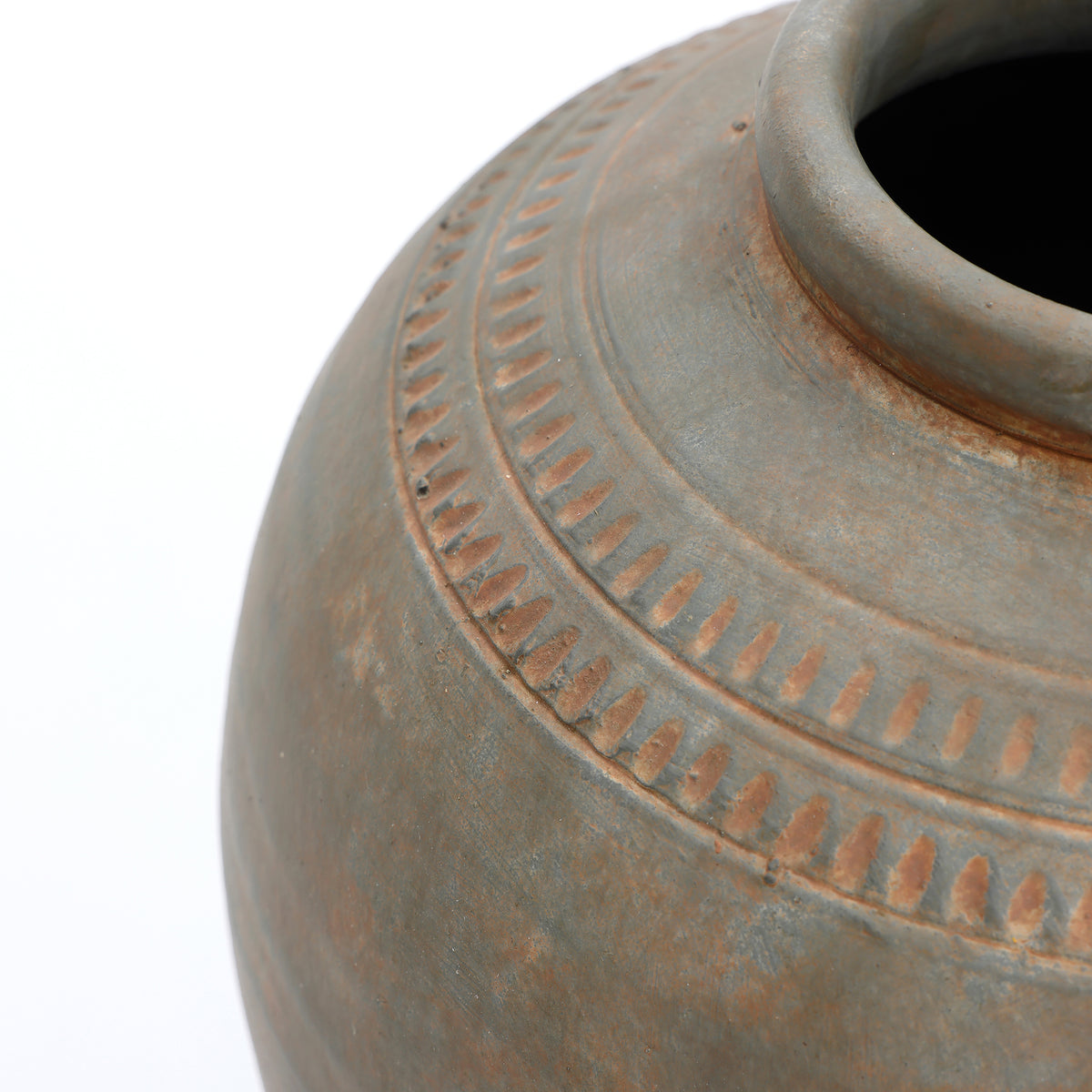 Tall Urn Terracotta Decor Vase, Rustic Brown, 15"