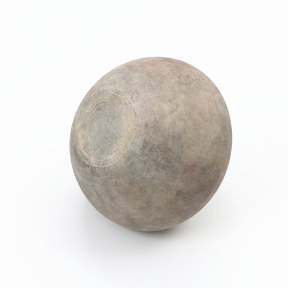 Wide Bowl Terracotta Decor Vase, Antique Gray-Brown