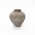 12.5" Tall Round Ceramic Vase, Antique Dark Gray