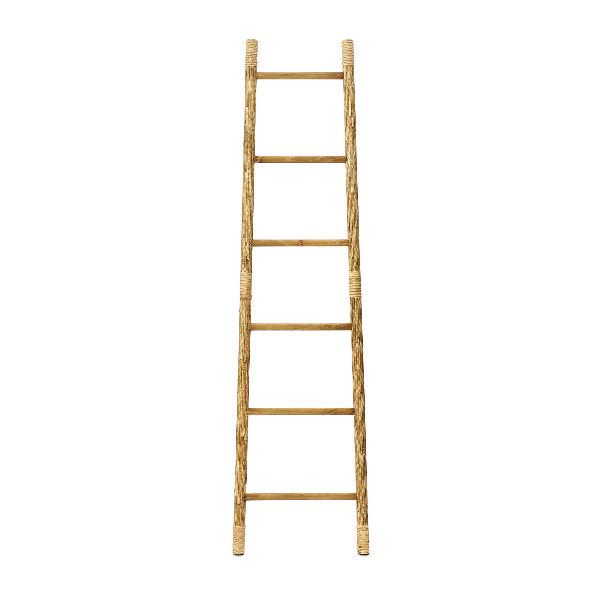 Langford Home 71" Wood Blanket Ladder, Farmhouse Towel Holder Rack