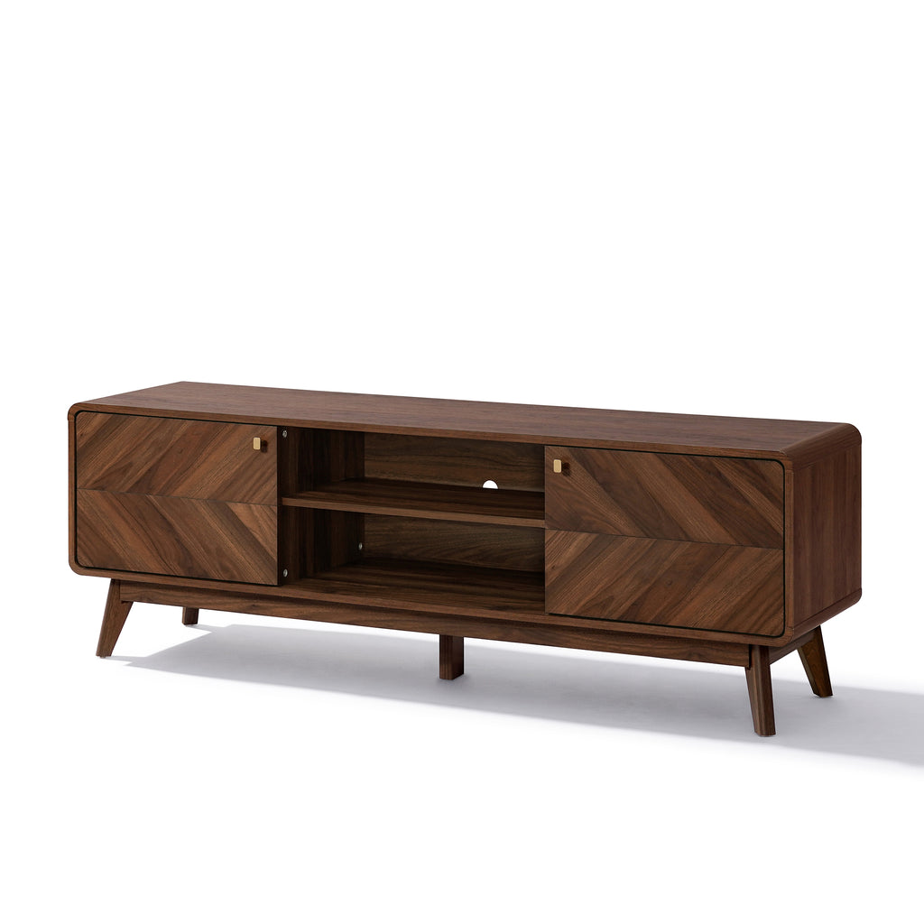 Centro Wood TV Console with Tapered Legs, 63"