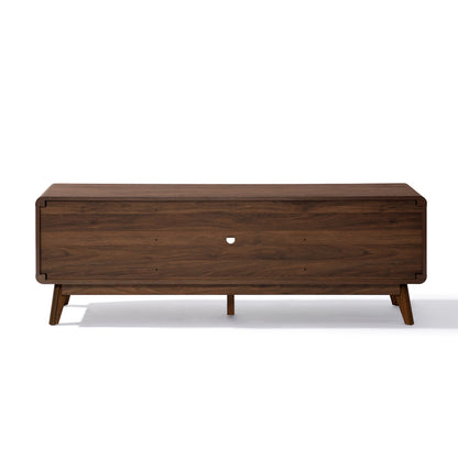 Wood Media Entertainment TV Console Stand, Brown, 63"