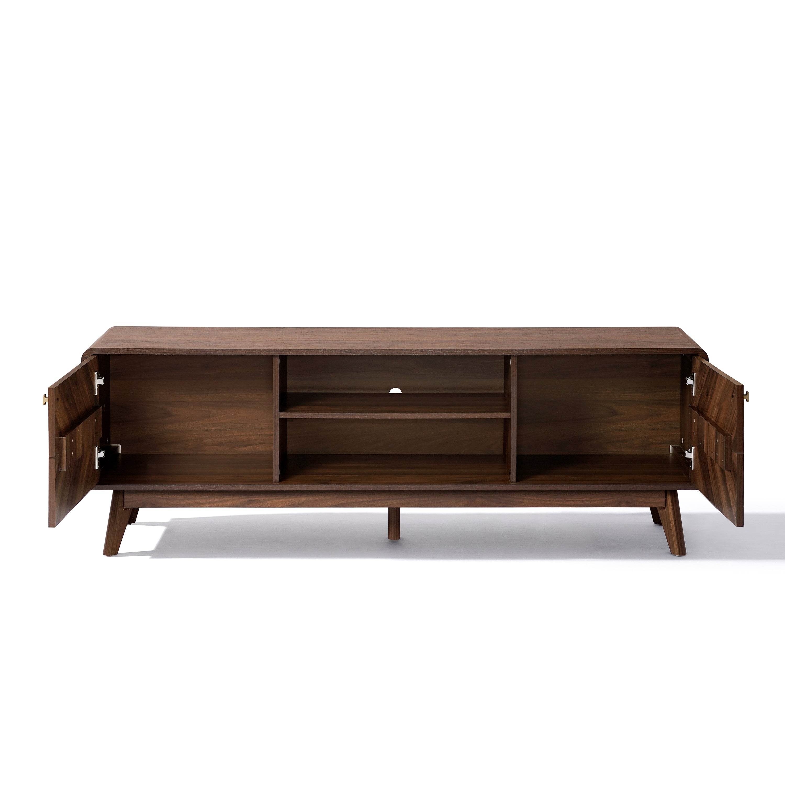 Centro Wood TV Console with Tapered Legs, 63"