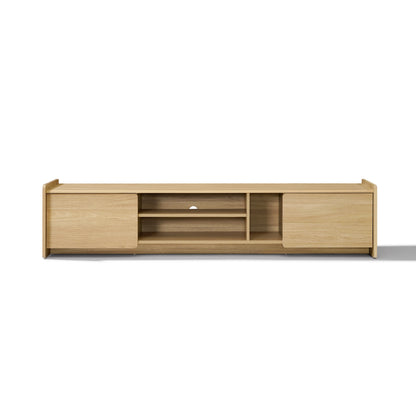 Malu Low-Profile Wood Media TV Console, Natural, 69"