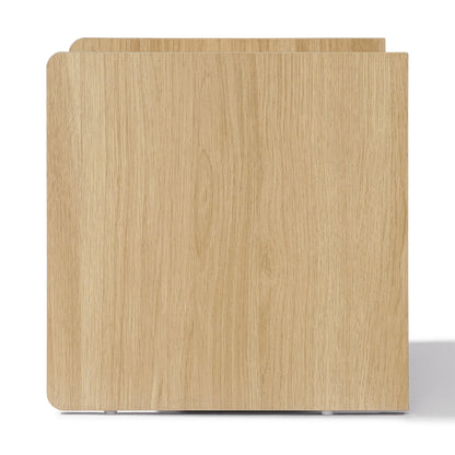 1-Drawer Wood Bedside Nightstand Table, Hazel Oak, 19"