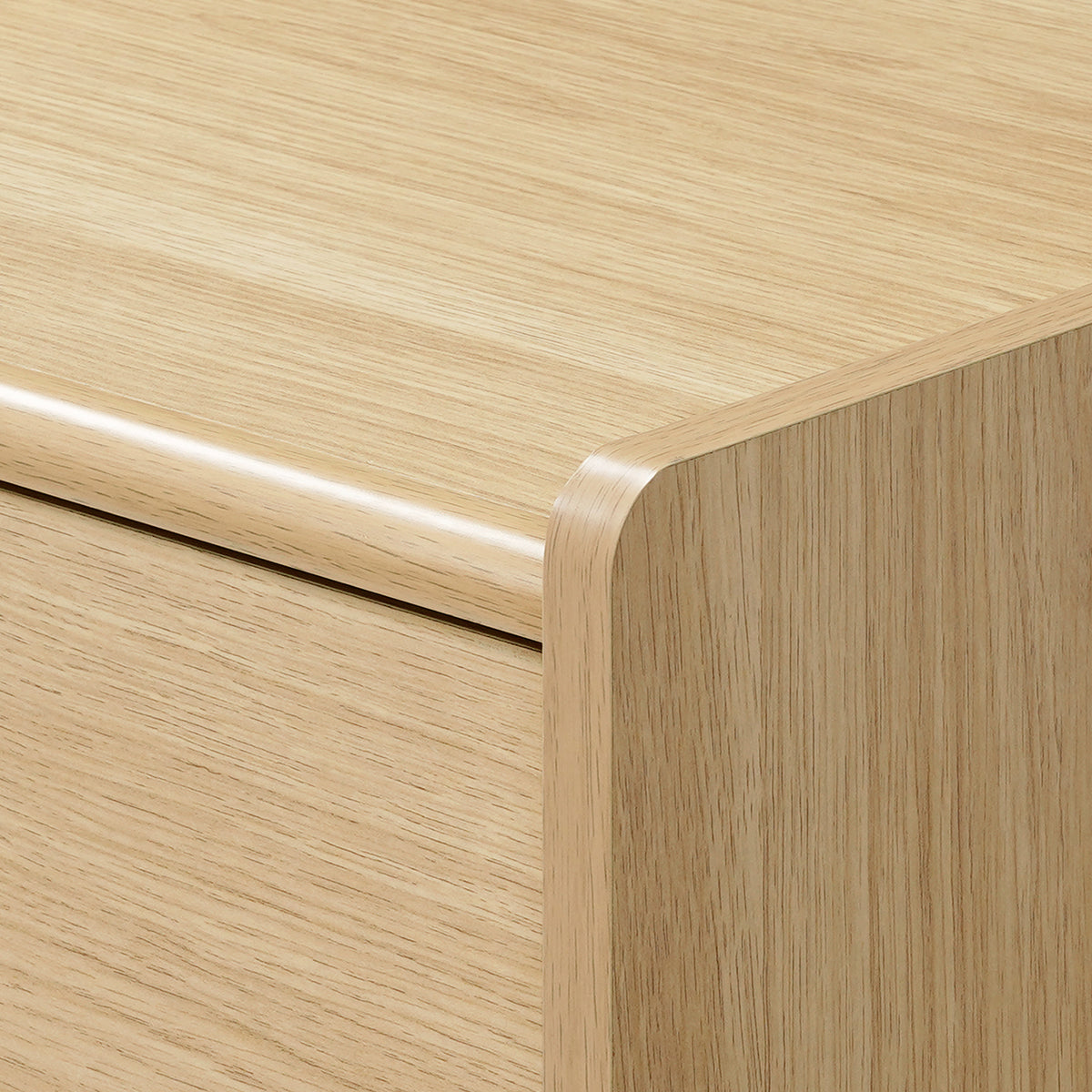 1-Drawer Wood Bedside Nightstand Table, Hazel Oak, 19"