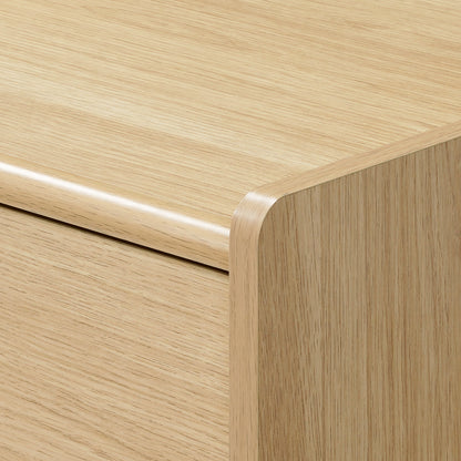 1-Drawer Wood Bedside Nightstand Table, Hazel Oak, 19"