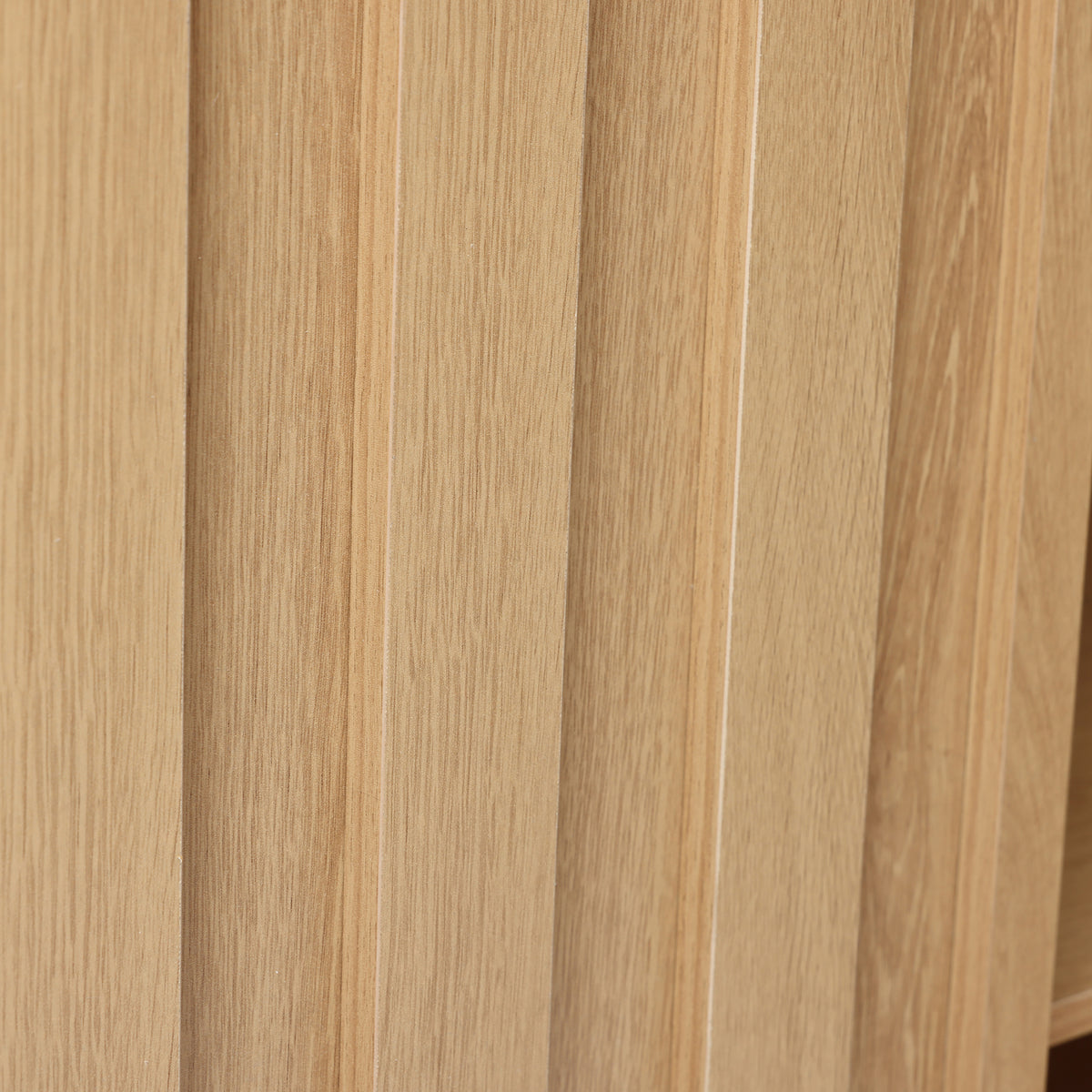 Malu Fluted 2-Door Wood Storage Cabinet, Natural, 31"